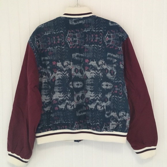 Free People Varsity of Dreams Bomber Jacket NWT - Picture 5 of 9